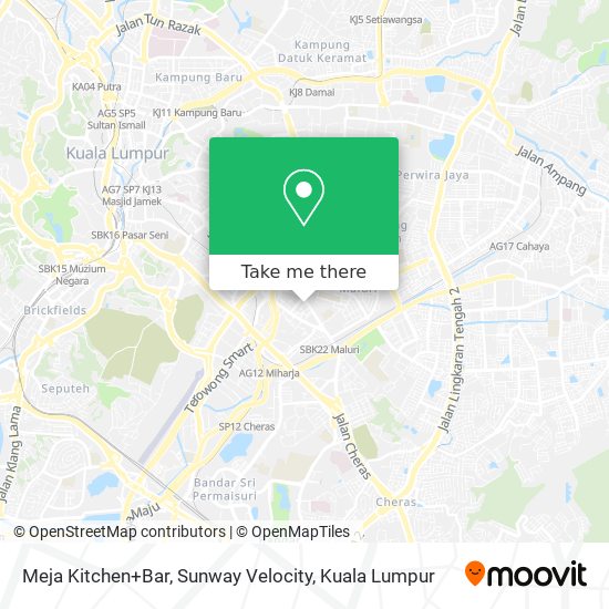 Meja Kitchen+Bar, Sunway Velocity map