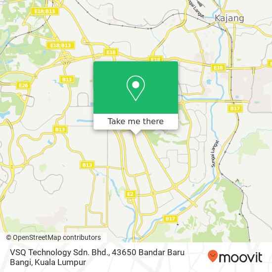 VSQ Technology Sdn. Bhd., 43650 Bandar Baru Bangi map