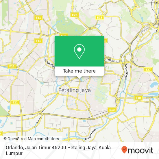 Peta Orlando, Jalan Timur 46200 Petaling Jaya