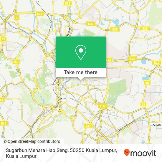 Peta Sugarbun Menara Hap Seng, 50250 Kuala Lumpur