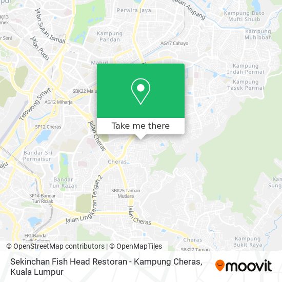 Sekinchan Fish Head Restoran - Kampung Cheras map