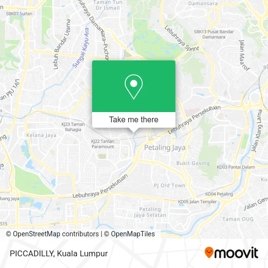 PICCADILLY map
