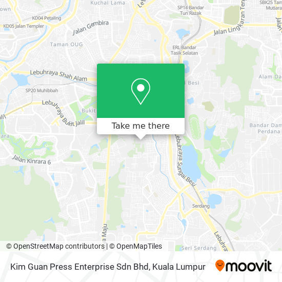 Kim Guan Press Enterprise Sdn Bhd map