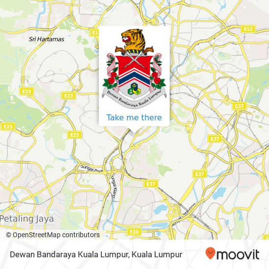 Dewan Bandaraya Kuala Lumpur map