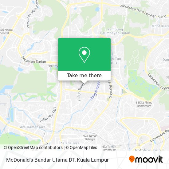 Peta McDonald's Bandar Utama DT