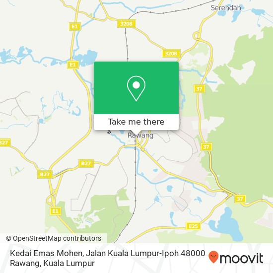 Peta Kedai Emas Mohen, Jalan Kuala Lumpur-Ipoh 48000 Rawang