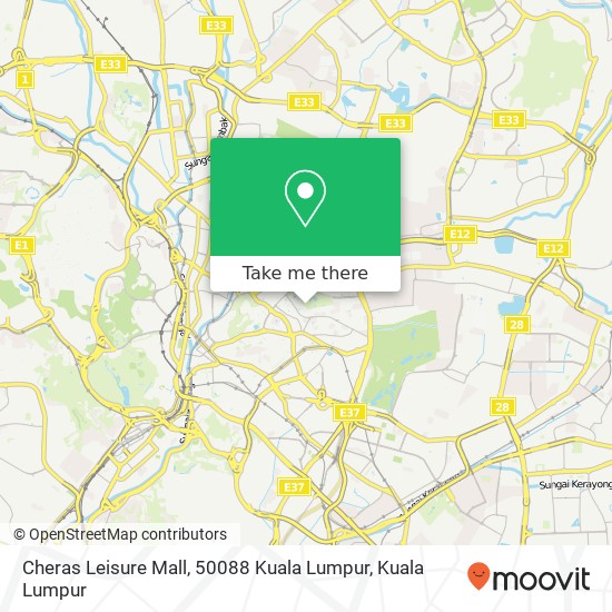 Peta Cheras Leisure Mall, 50088 Kuala Lumpur