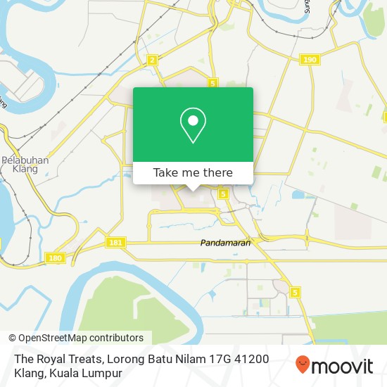 The Royal Treats, Lorong Batu Nilam 17G 41200 Klang map