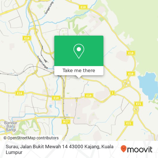 Surau, Jalan Bukit Mewah 14 43000 Kajang map