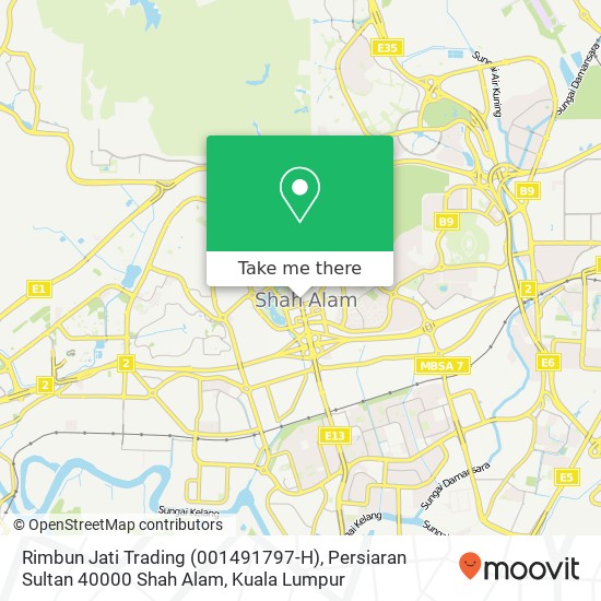 Peta Rimbun Jati Trading (001491797-H), Persiaran Sultan 40000 Shah Alam