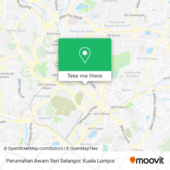 Perumahan Awam Seri Selangor map