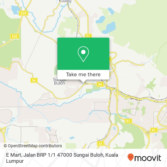 E Mart, Jalan BRP 1 / 1 47000 Sungai Buloh map