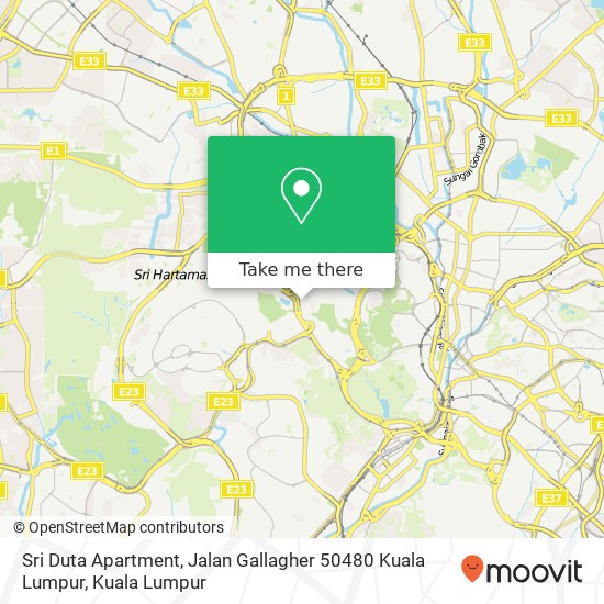 Sri Duta Apartment, Jalan Gallagher 50480 Kuala Lumpur map