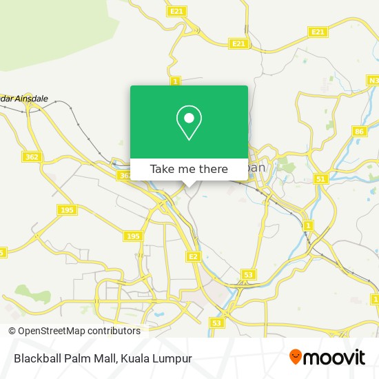 Blackball Palm Mall map