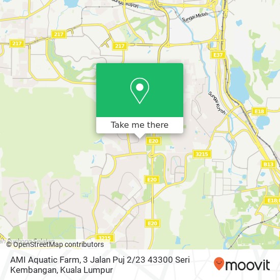 Peta AMI Aquatic Farm, 3 Jalan Puj 2 / 23 43300 Seri Kembangan