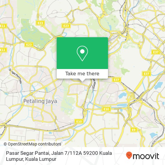 Peta Pasar Segar Pantai, Jalan 7 / 112A 59200 Kuala Lumpur