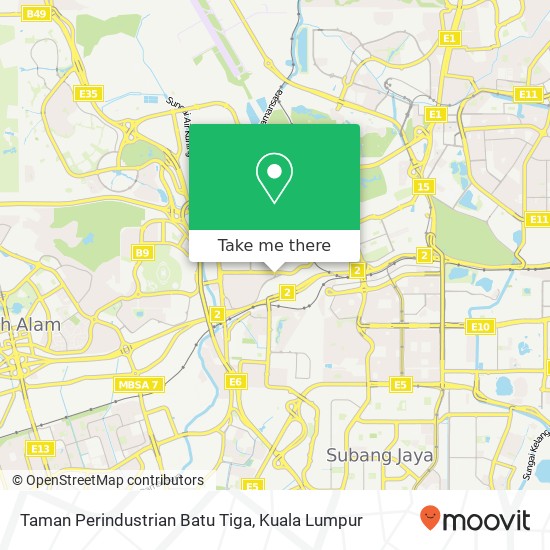 Taman Perindustrian Batu Tiga map