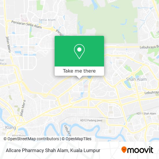 Allcare Pharmacy Shah Alam map