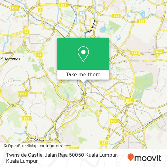 Twins de Castle, Jalan Raja 50050 Kuala Lumpur map
