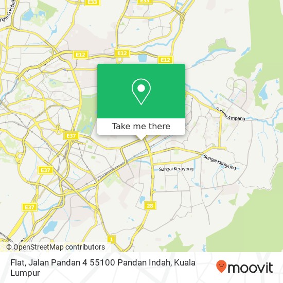 Peta Flat, Jalan Pandan 4 55100 Pandan Indah