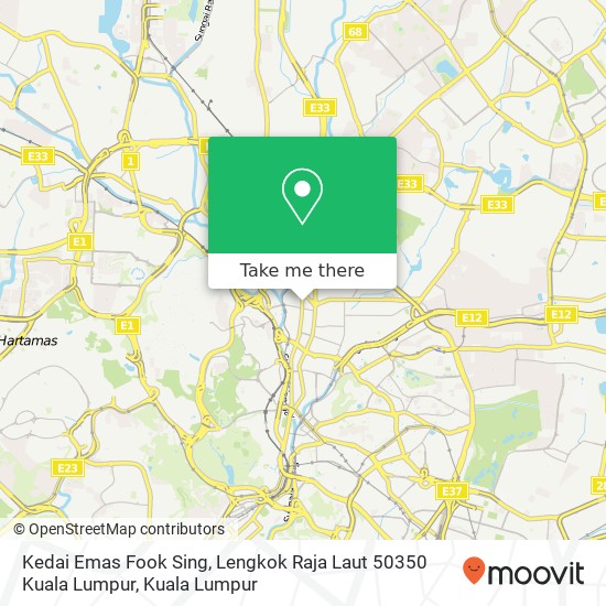 Peta Kedai Emas Fook Sing, Lengkok Raja Laut 50350 Kuala Lumpur