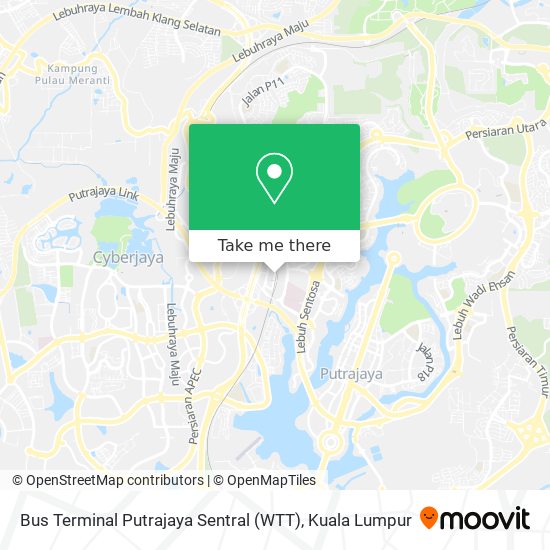 Bus Terminal Putrajaya Sentral (WTT) map