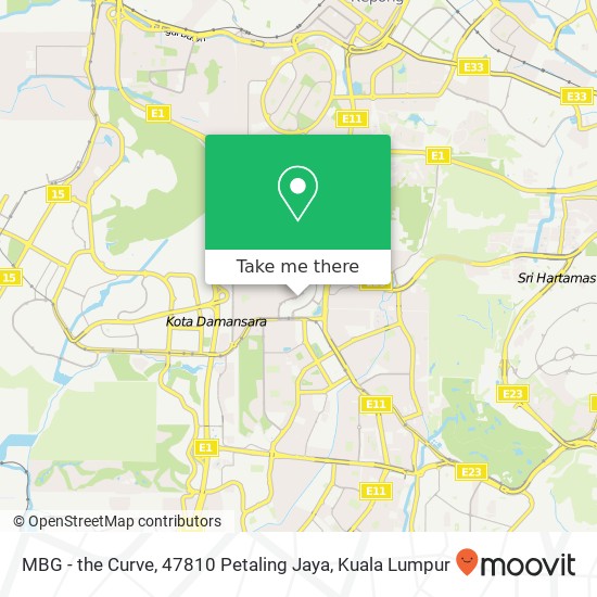 MBG - the Curve, 47810 Petaling Jaya map