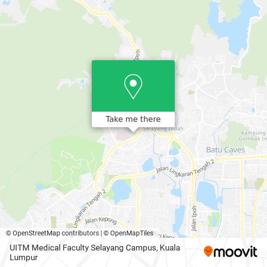Peta UITM Medical Faculty Selayang Campus