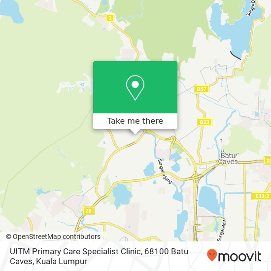 UITM Primary Care Specialist Clinic, 68100 Batu Caves map