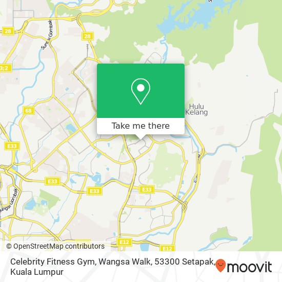 Peta Celebrity Fitness Gym, Wangsa Walk, 53300 Setapak