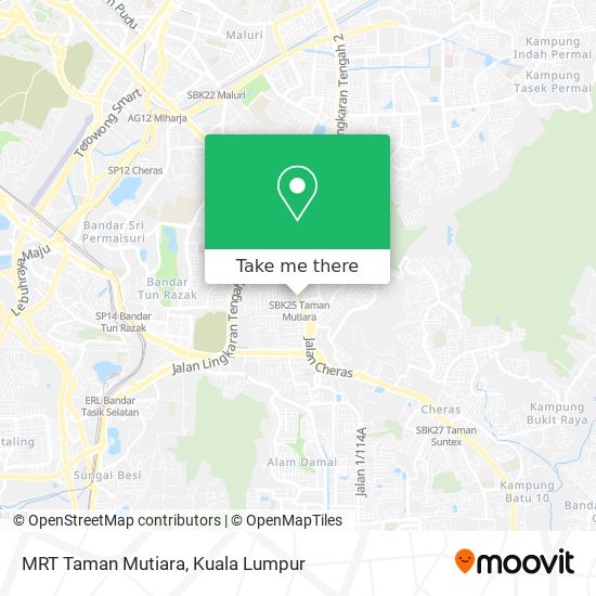 Peta MRT Taman Mutiara