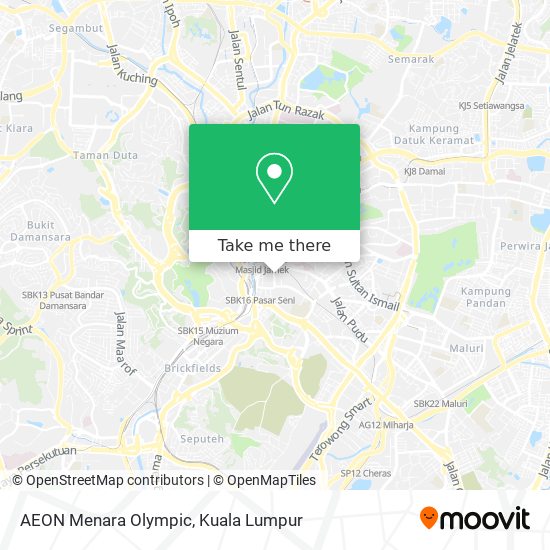 AEON Menara Olympic map