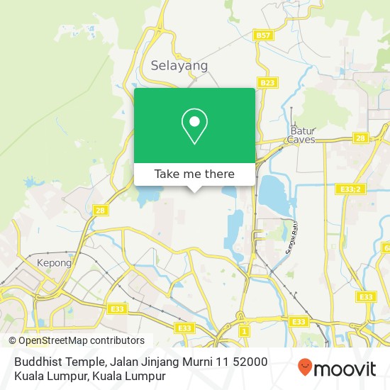 Buddhist Temple, Jalan Jinjang Murni 11 52000 Kuala Lumpur map