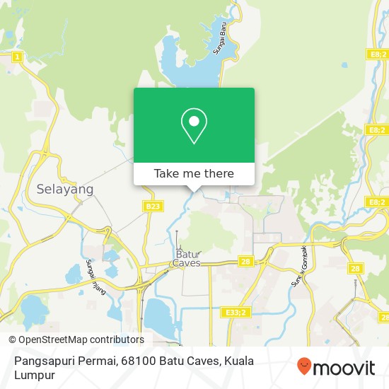 Peta Pangsapuri Permai, 68100 Batu Caves
