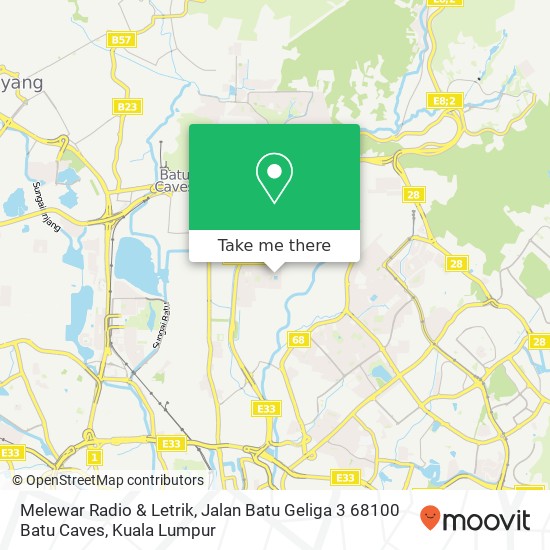 Melewar Radio & Letrik, Jalan Batu Geliga 3 68100 Batu Caves map