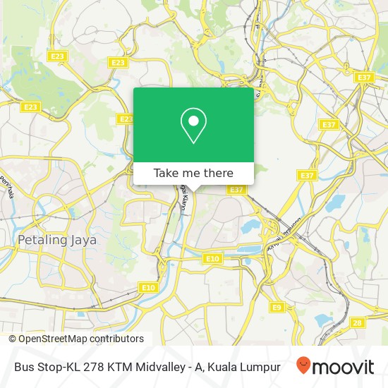 Bus Stop-KL 278 KTM Midvalley - A map