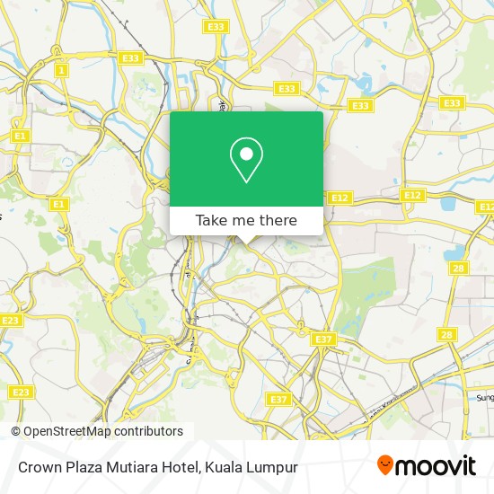 Crown Plaza Mutiara Hotel map