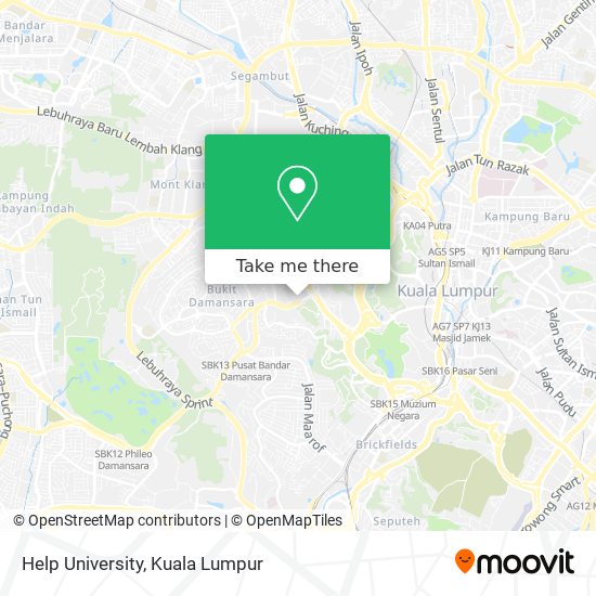 Help University map