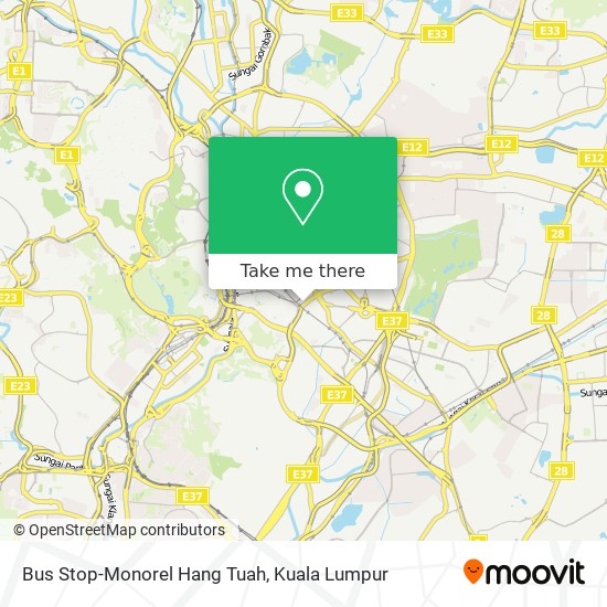 Bus Stop-Monorel Hang Tuah map