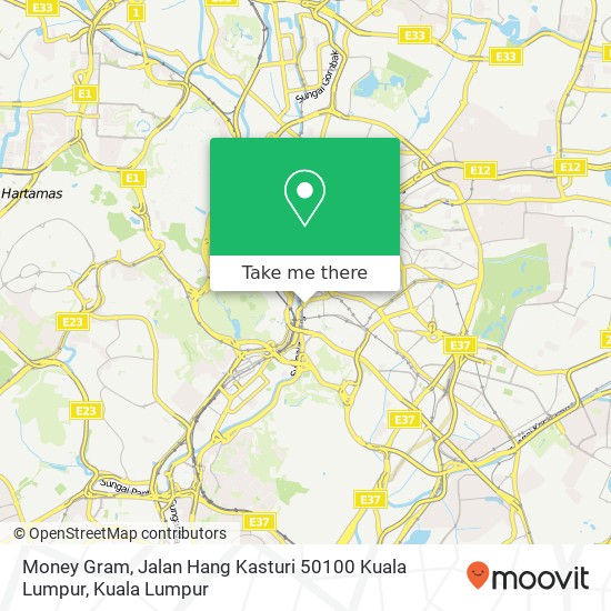 Money Gram, Jalan Hang Kasturi 50100 Kuala Lumpur map