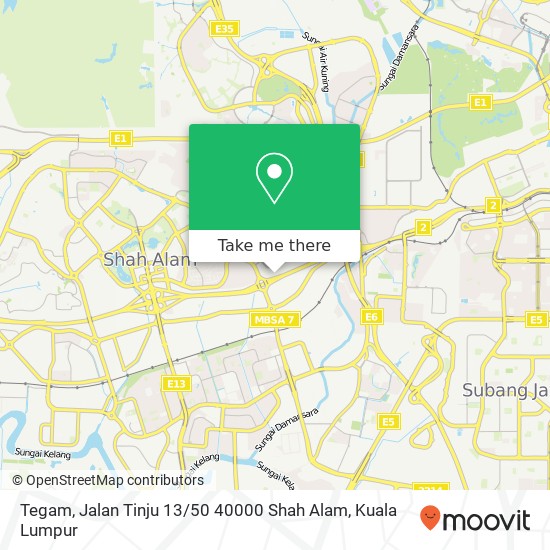 Tegam, Jalan Tinju 13 / 50 40000 Shah Alam map