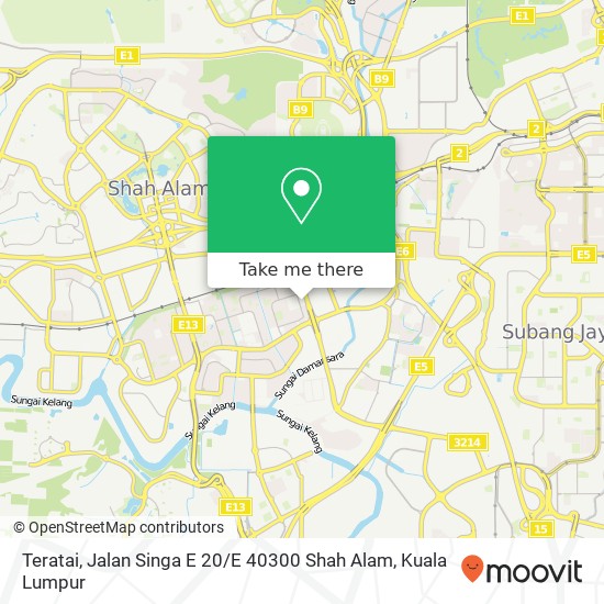 Peta Teratai, Jalan Singa E 20 / E 40300 Shah Alam