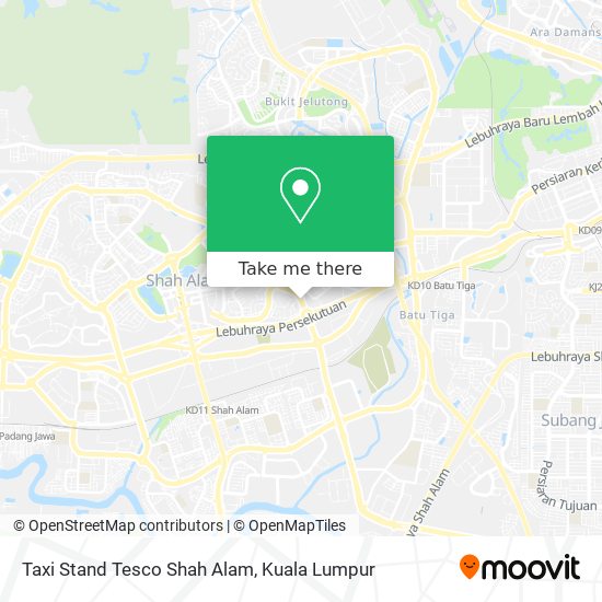 Taxi Stand Tesco Shah Alam map