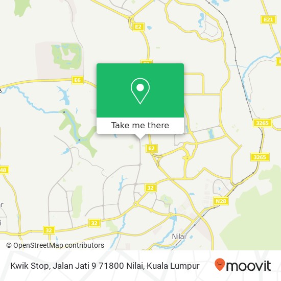 Kwik Stop, Jalan Jati 9 71800 Nilai map