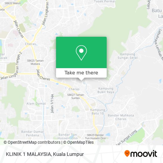 Peta KLINIK 1 MALAYSIA