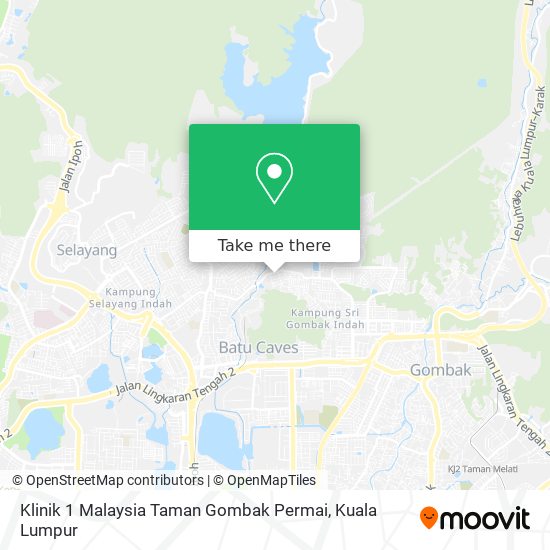 Klinik 1 Malaysia Taman Gombak Permai map