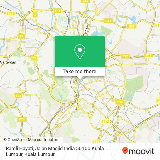 Peta Ramli Hayati, Jalan Masjid India 50100 Kuala Lumpur