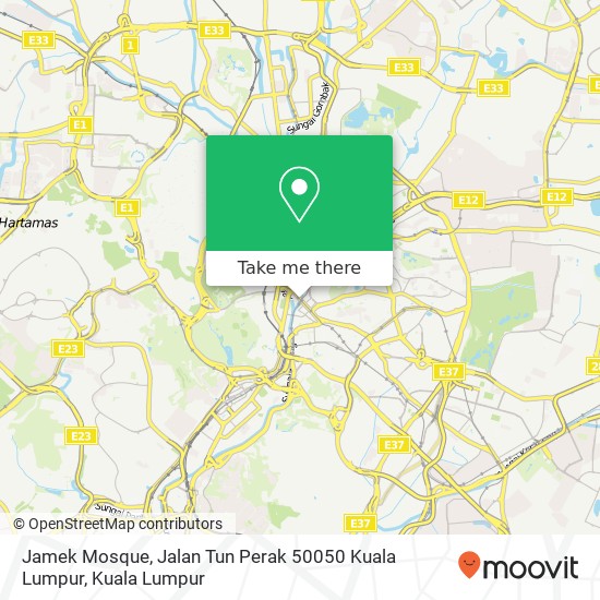 Jamek Mosque, Jalan Tun Perak 50050 Kuala Lumpur map