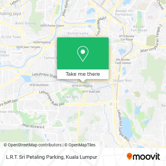 L.R.T. Sri Petaling Parking map