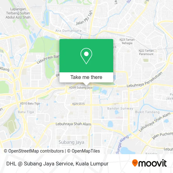 DHL @ Subang Jaya Service map